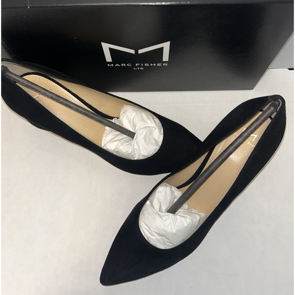 Mark Fisher Black Suede Lunda Block Heel Size 7. 5 M - Picture 3 of 6